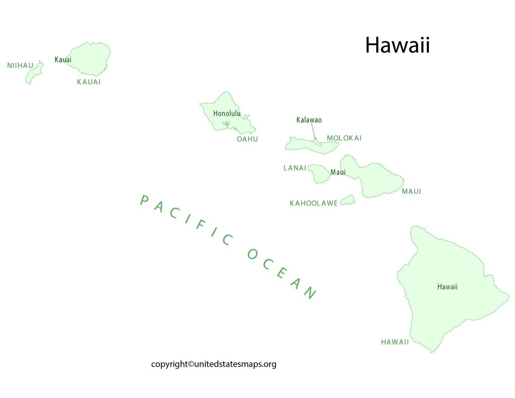 County Map of Hawaii