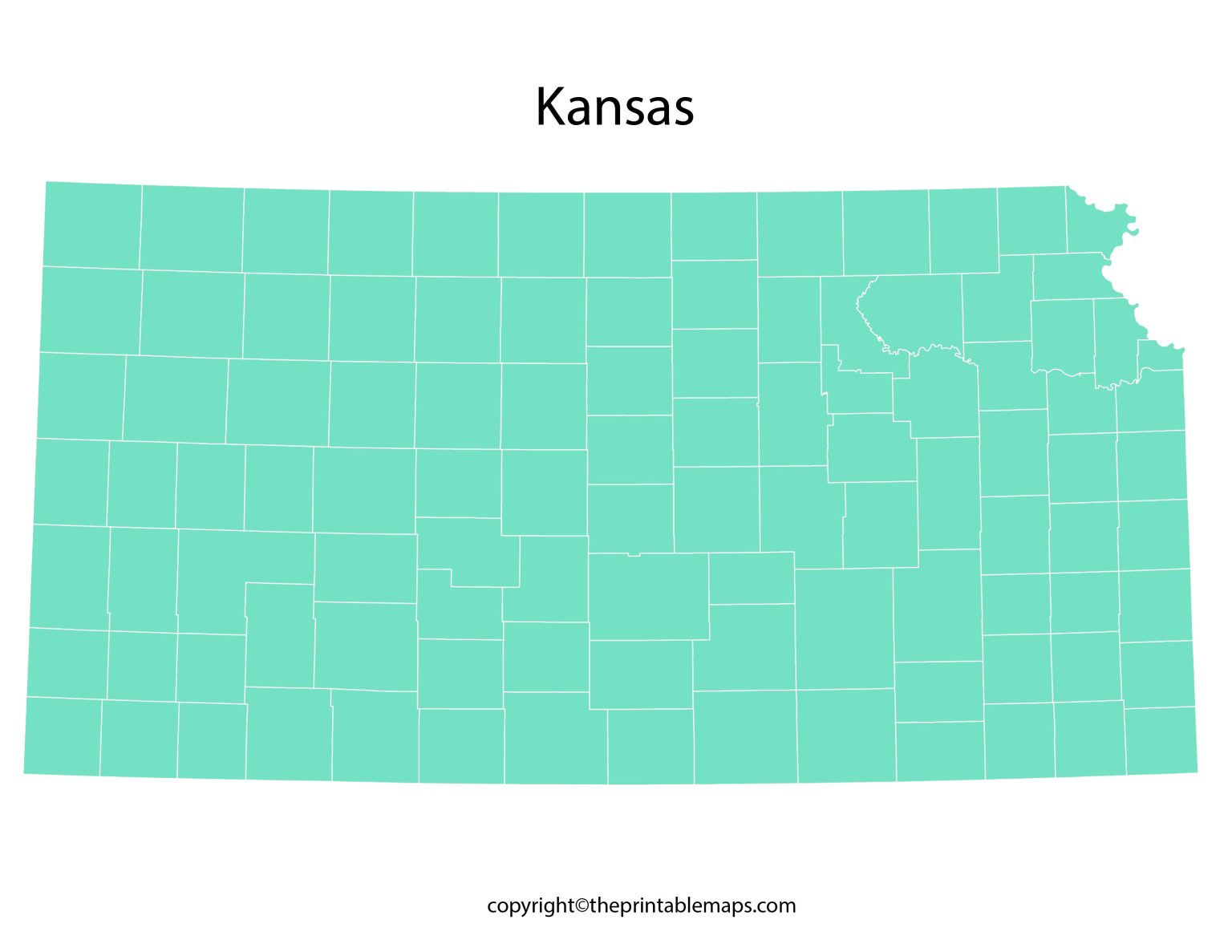 Kansas County Map Map of Kansas Counties with Cities