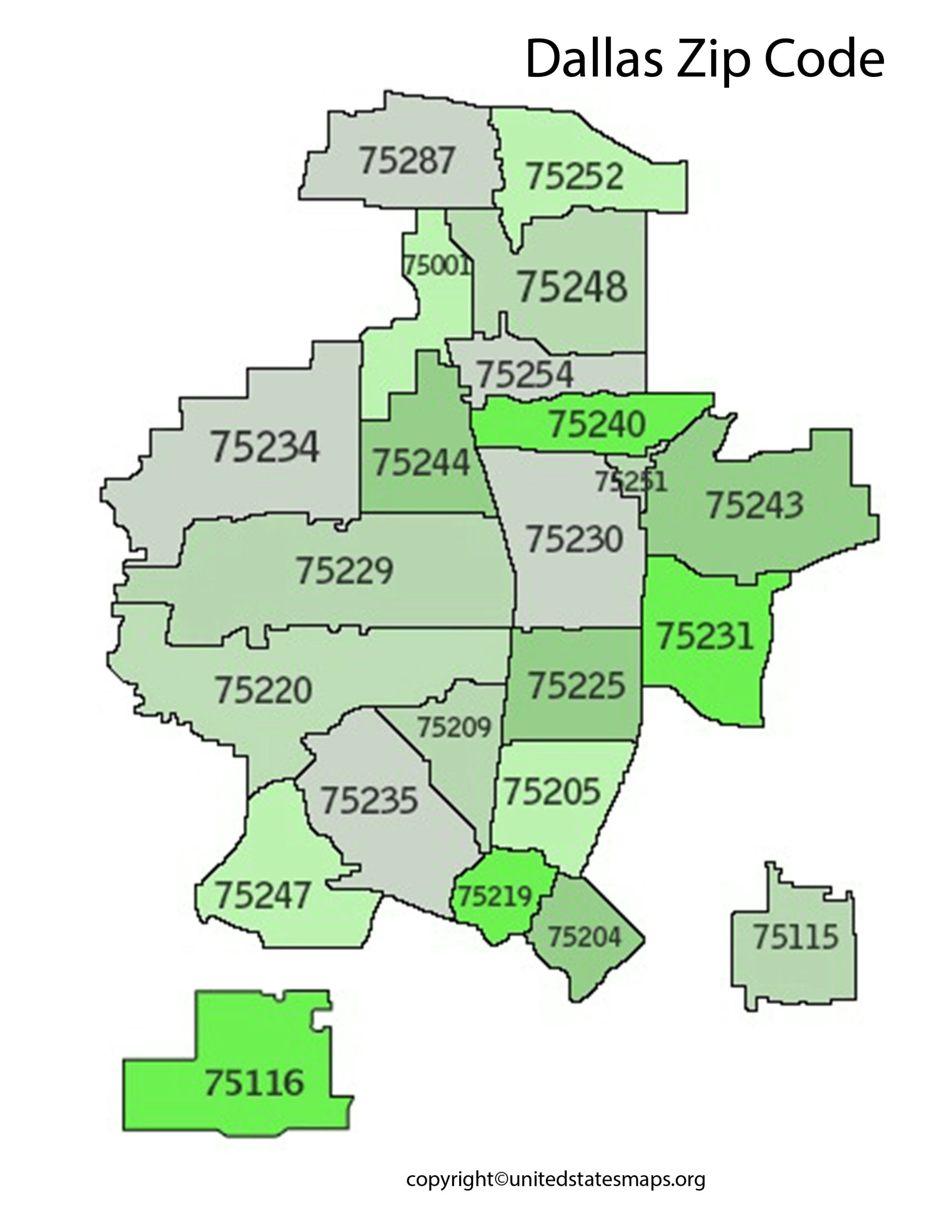 Dallas Zip Code Map Map Of Dallas By Zip Code 6699