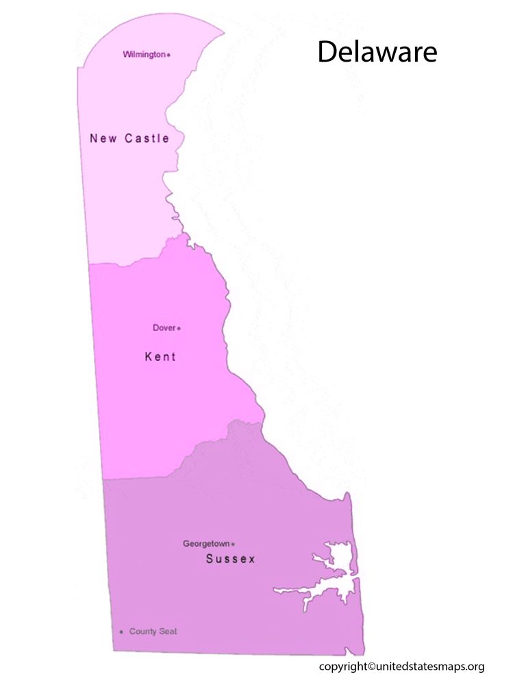 Delaware County Map County Map of Delaware with Cities