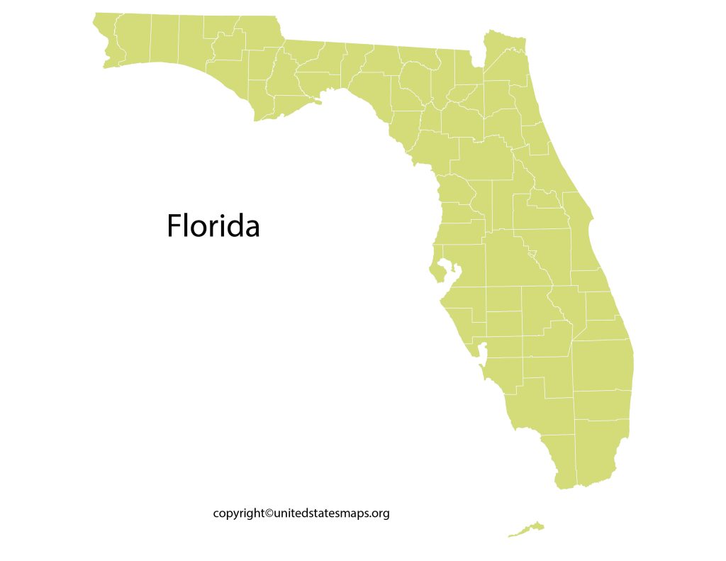 Florida Map with Counties