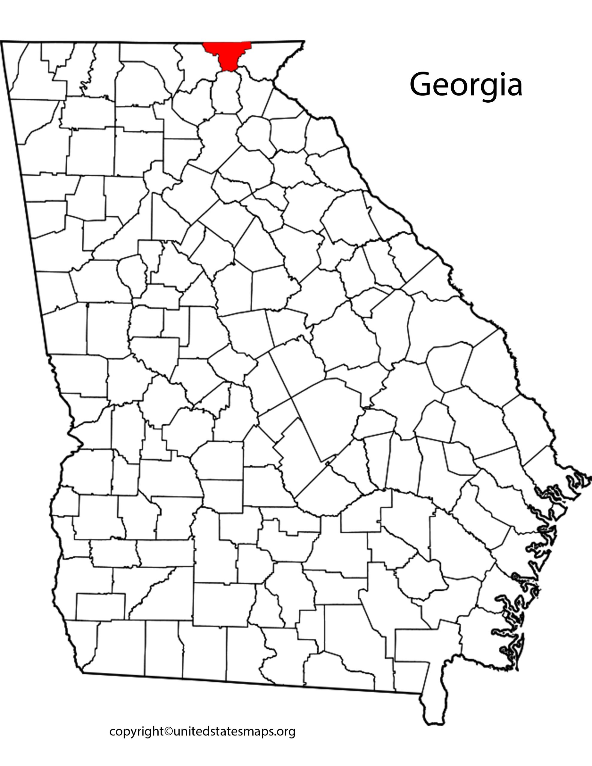 Georgia County Map Map Of Counties In Georgia With Cities 3799
