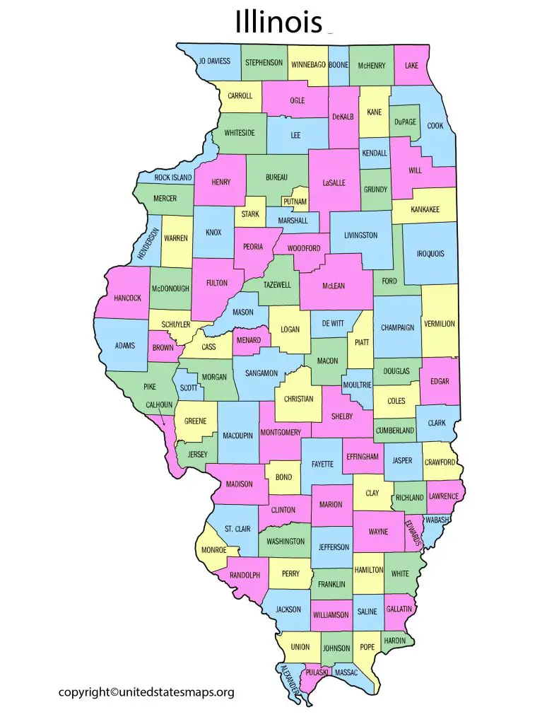 Illinois Counties Map