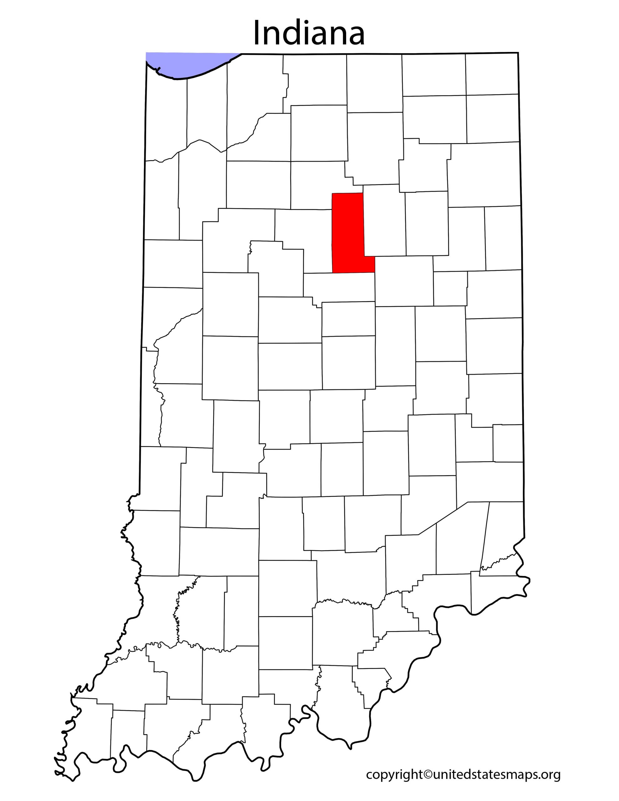 Indiana County Map | Map of Counties in Indiana