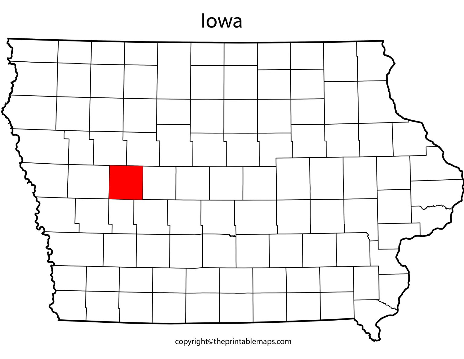 Iowa County Map County Map of Iowa with Cities