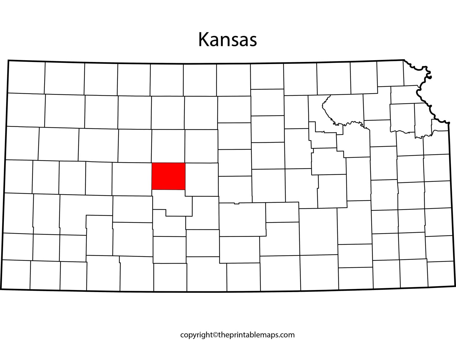 Kansas County Map Map of Kansas Counties with Cities