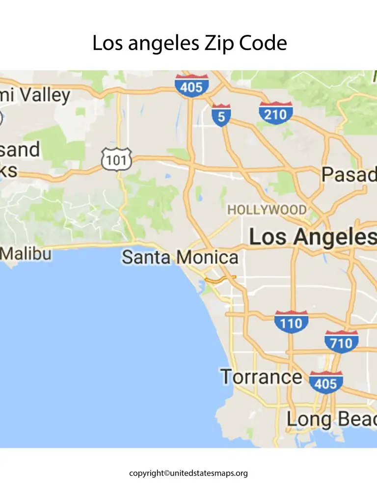 Los Angeles Zip Code Map | Zip Code Map of Los Angeles