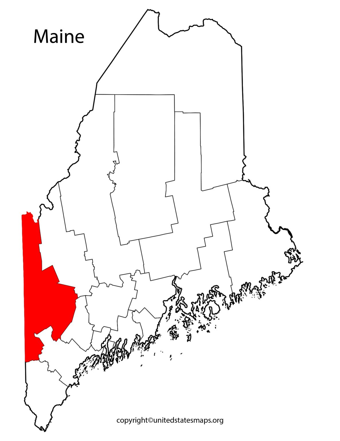 Maine County Map | Map of Counties in Maine with Cities