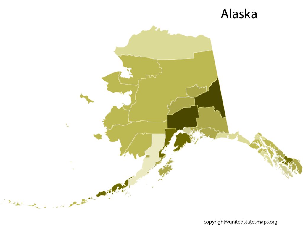 Map of Counties in Alaska