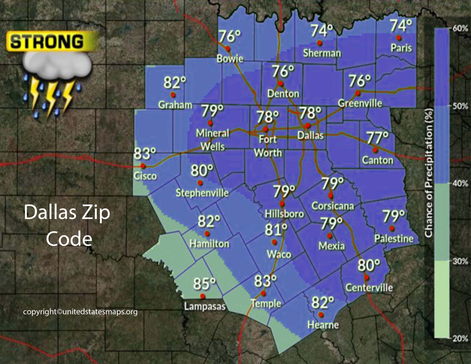 Dallas Zip Code Map  Map of Dallas by Zip Code