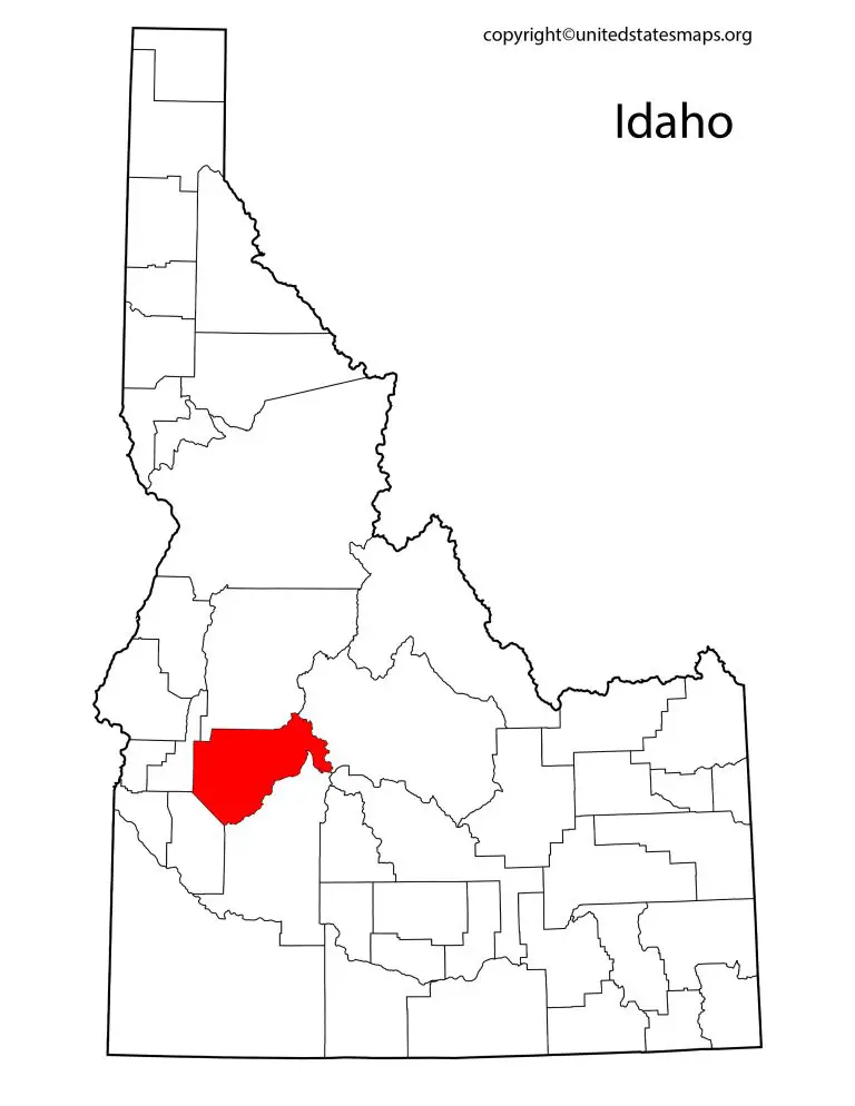 Idaho County Map County Map Of Idaho With Cities