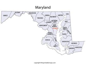 Maryland County Map | County Map of Maryland with Cities