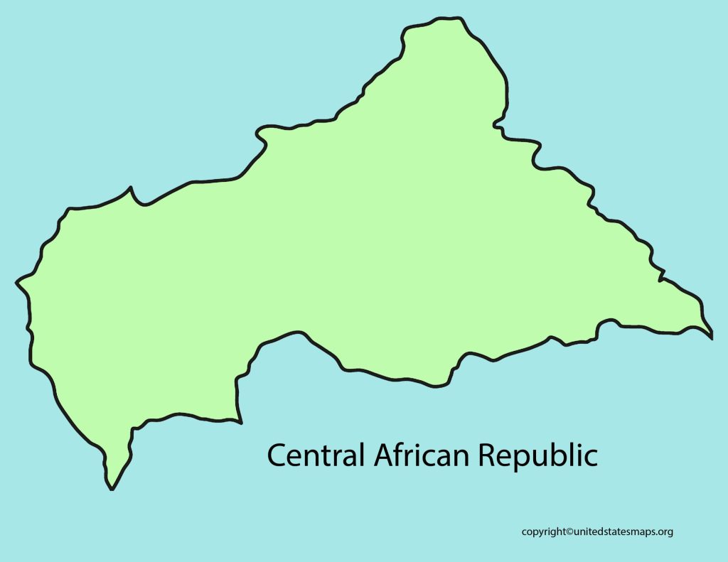 blank map of Central African Republic