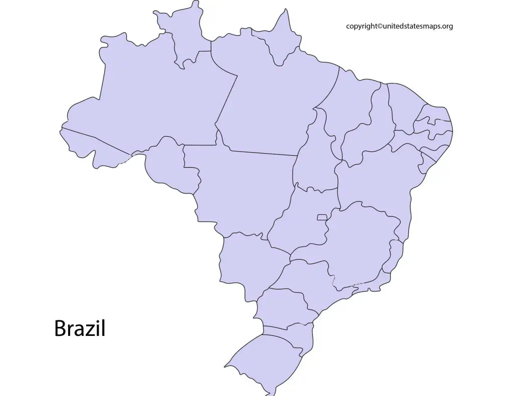 map of Brazil blank