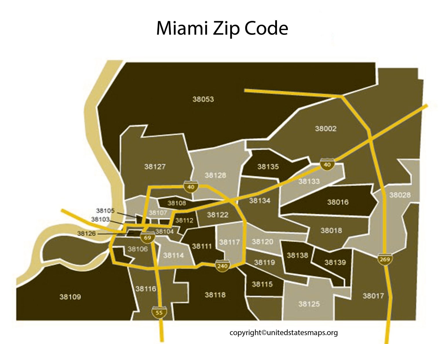 Miami Zip Code Map Map Of Zip Codes In Miami