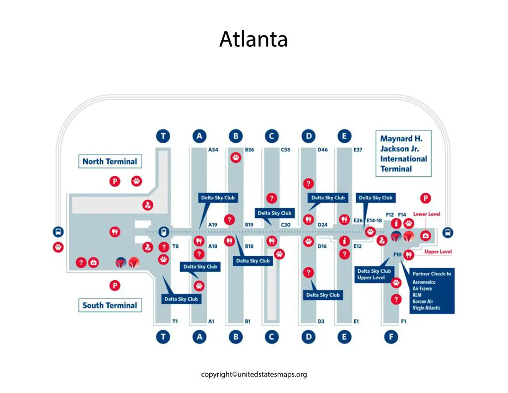 Atlanta Airport Gate Map