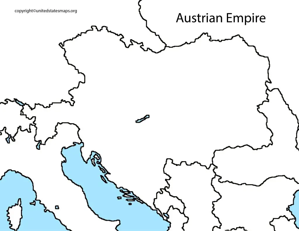 Austrian Empire Blank Map