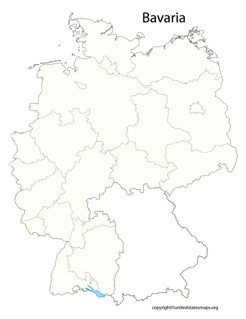 Bavaria map blank