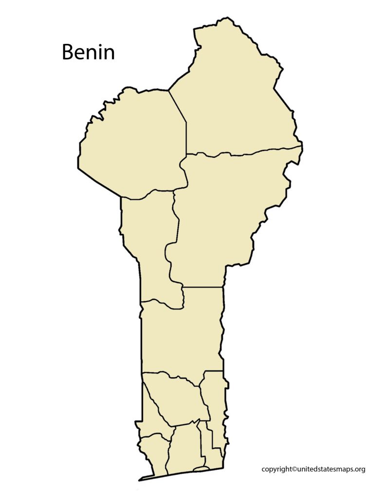 Benin blank map