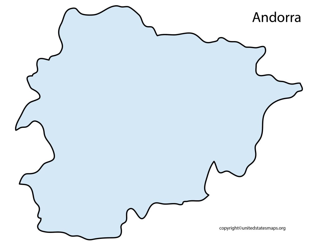 Blank Andorra Map