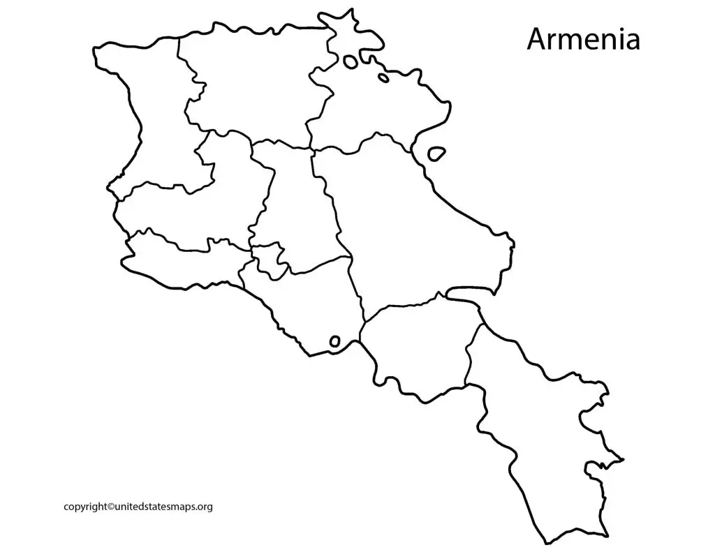 Blank Armenia Map