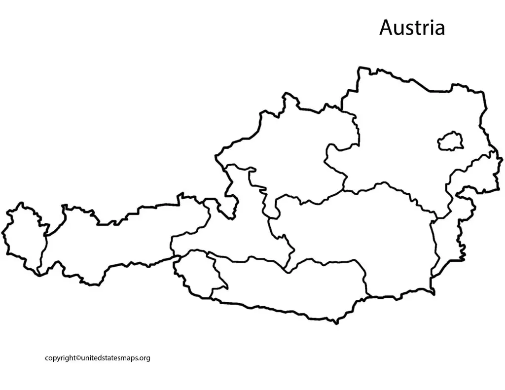 Blank Austria Map