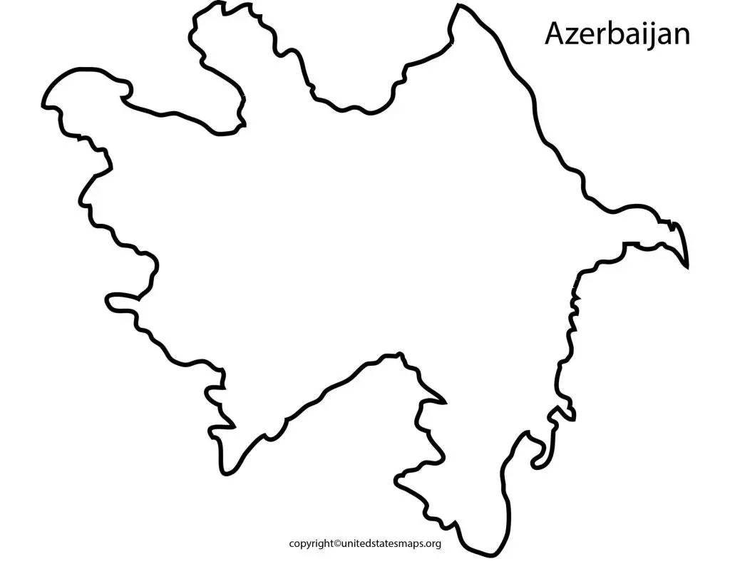 Blank Azerbaijan Map