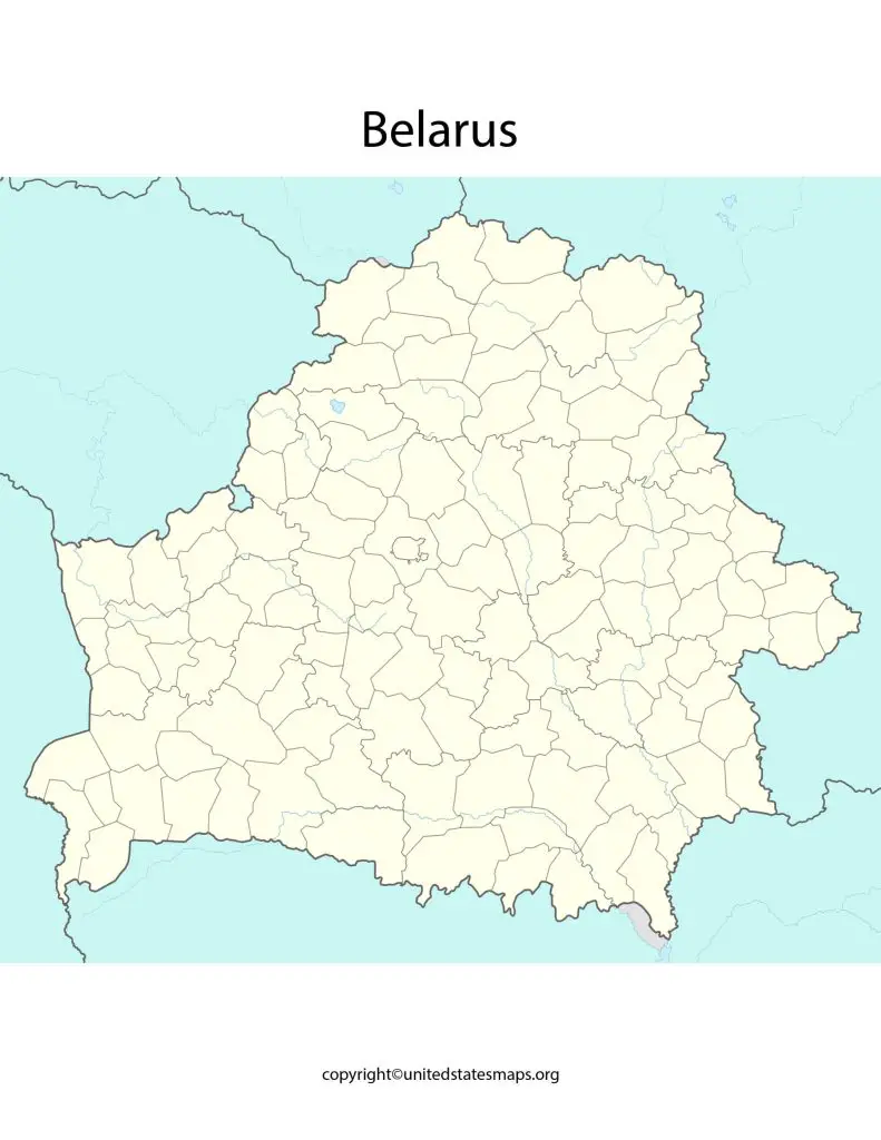Blank Belarus Map