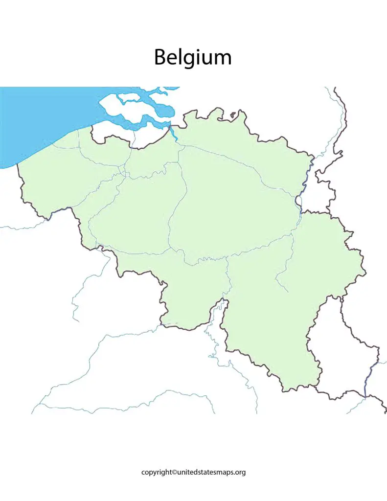Blank Belgium Map