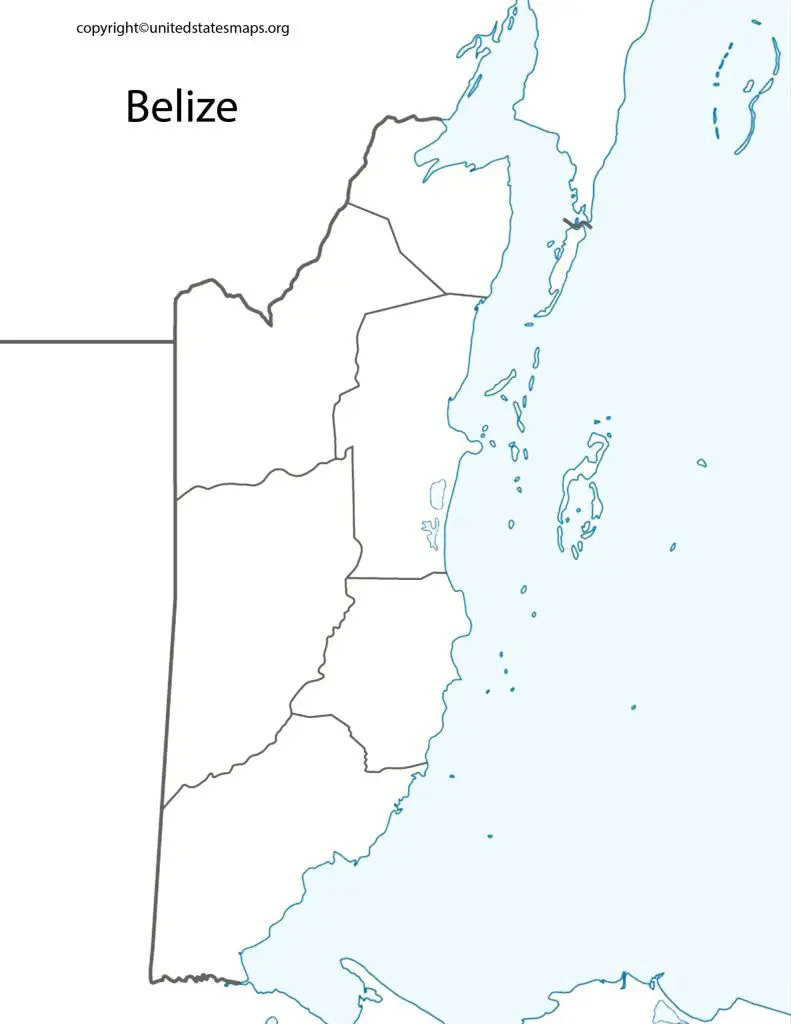 Blank Belize Map
