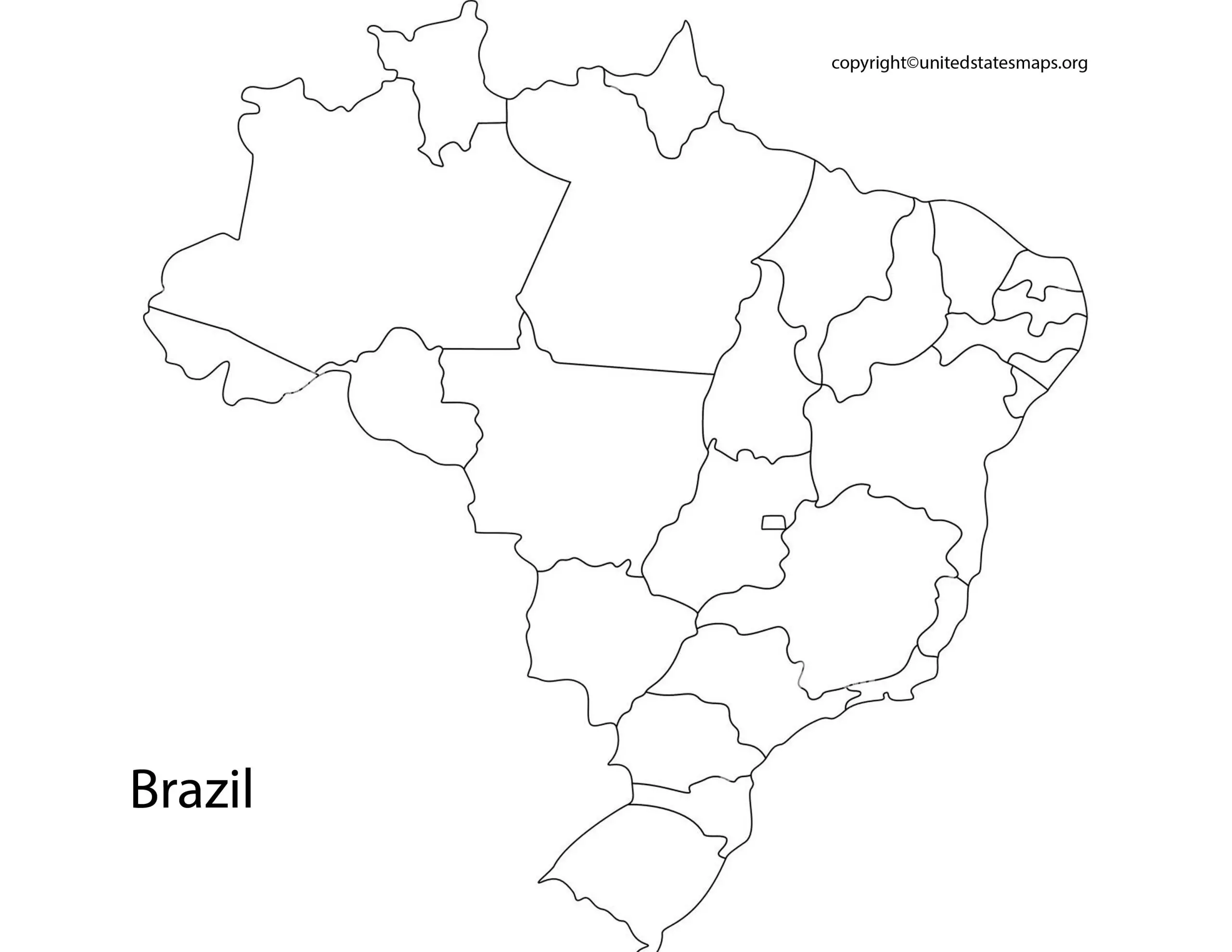 Blank Brazil Map