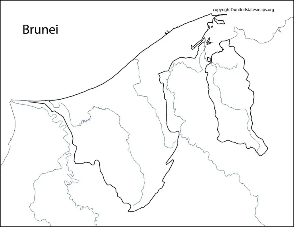Blank Brunei Map