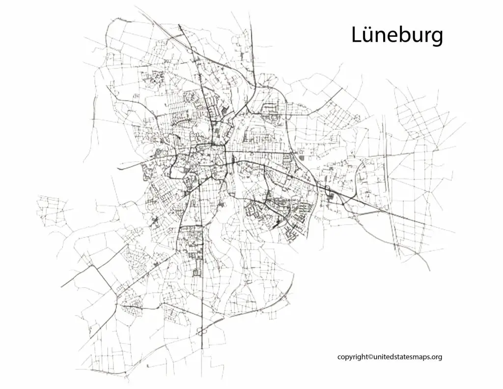 Blank Lüneburg Map