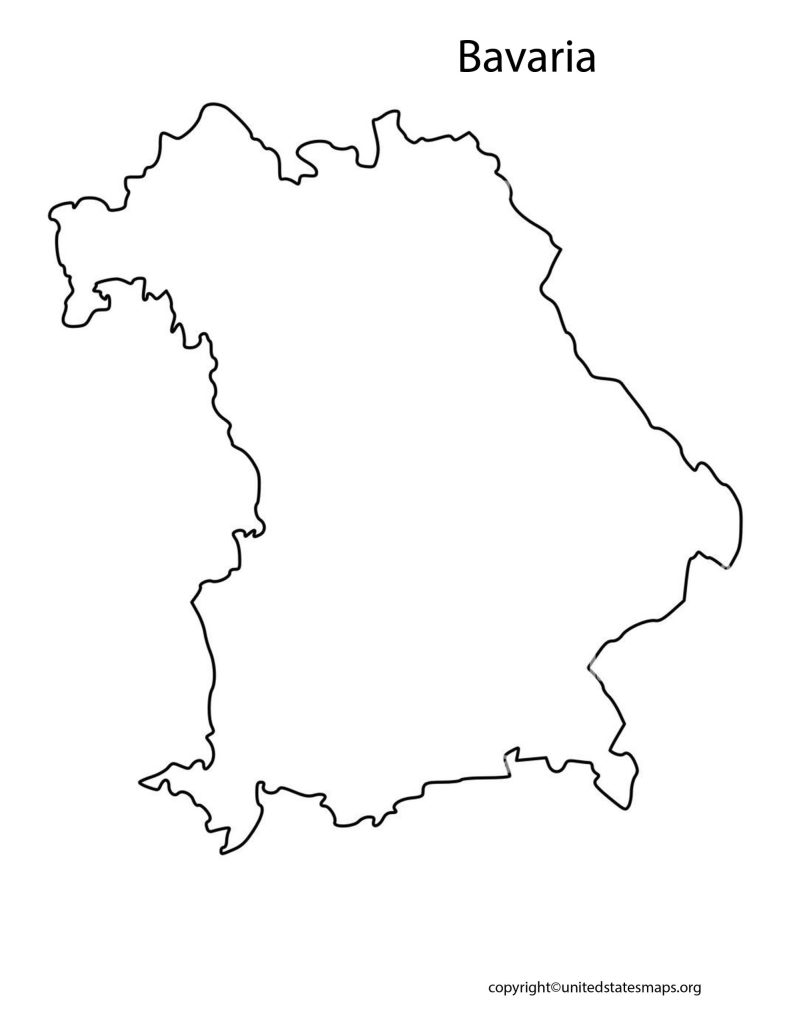 Blank Map of Bavaria