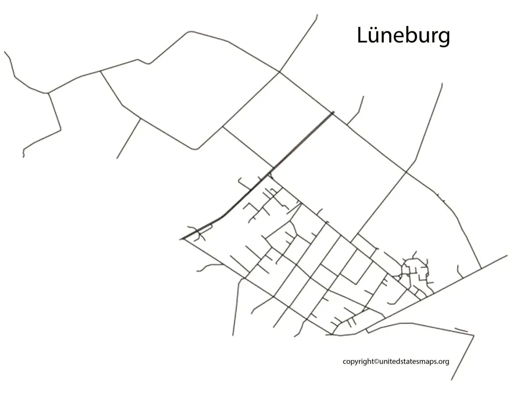 Blank Map of Lüneburg