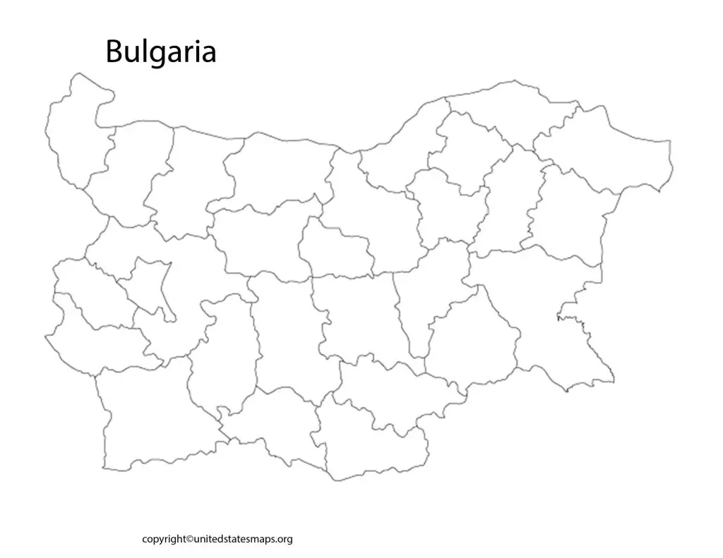 Bulgaria Blank Map