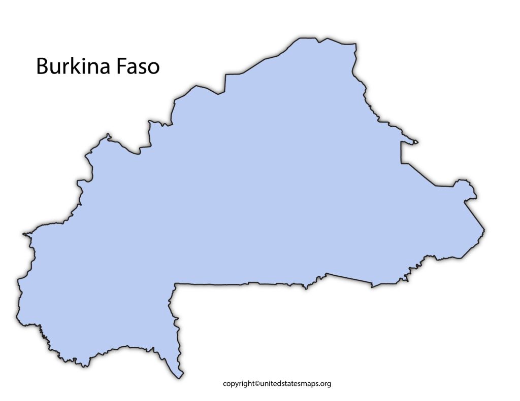 Burkina Faso Blank Map