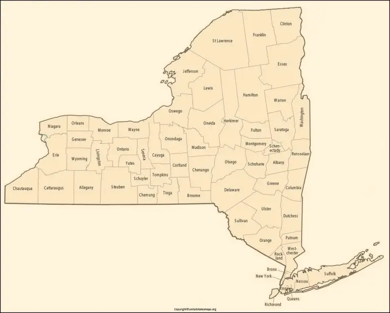 New York County Map County Map - Counties In NYC Map 768x616