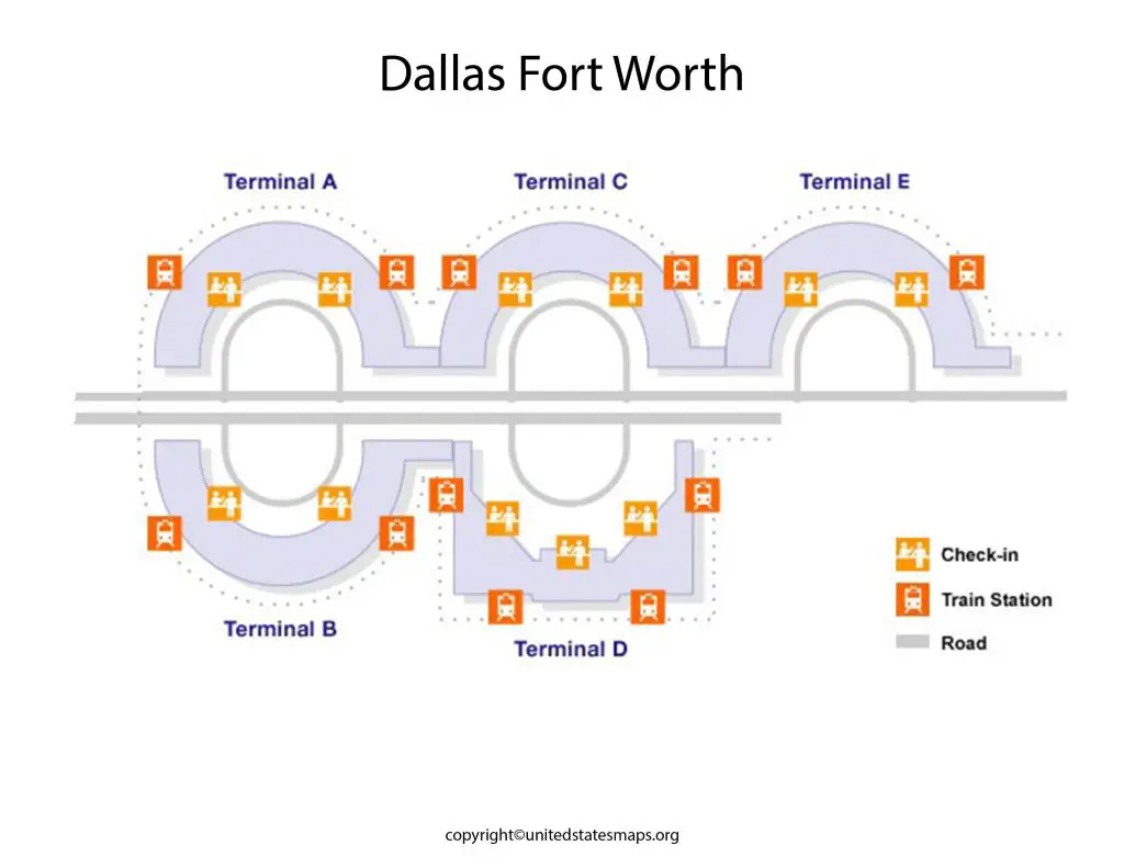 Dallas Airport Map