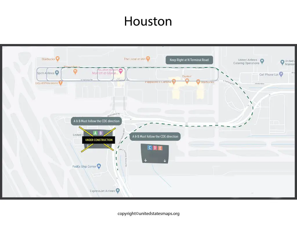 Houston Airport Terminal Map