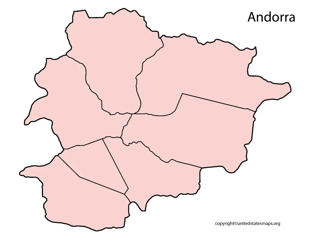 Map of Andorra Blank