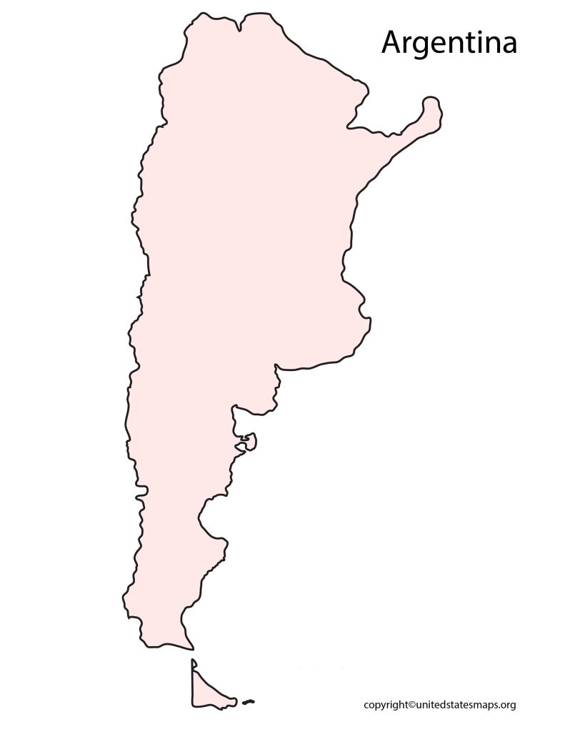 Map of Argentina Blank