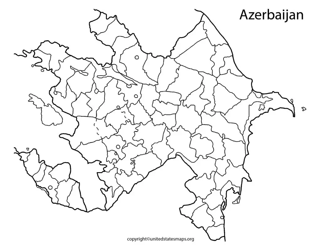 Map of Azerbaijan Blank