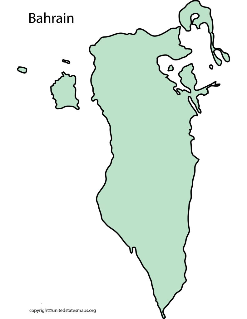 Map of Bahrain Blank