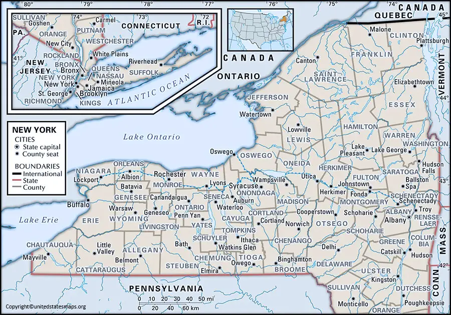 New York County Map