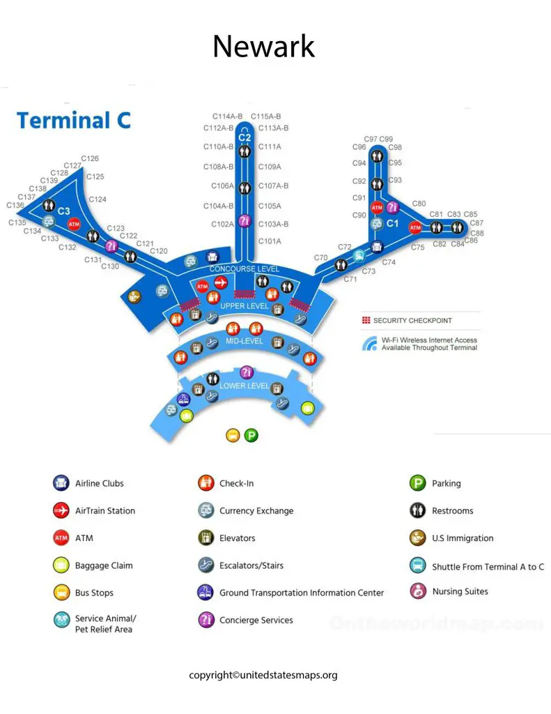 Newark Airport Parking Map