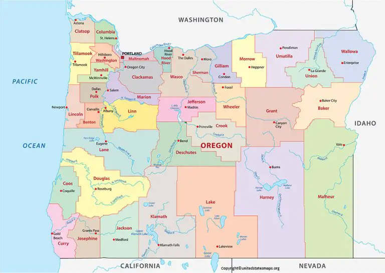 Oregon County Map 