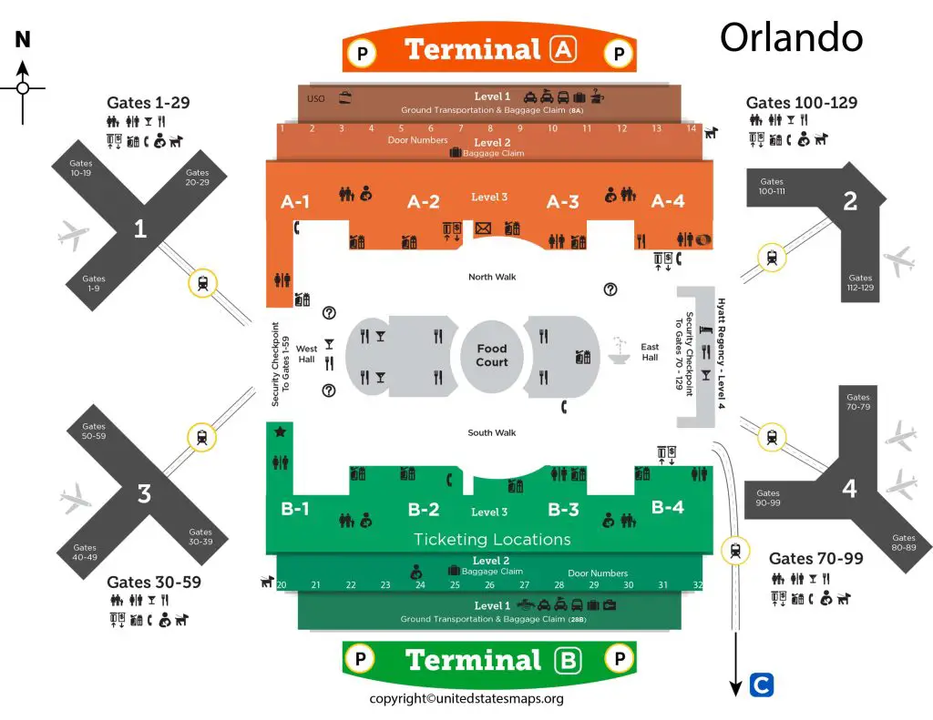Orlando Airport Parking Map