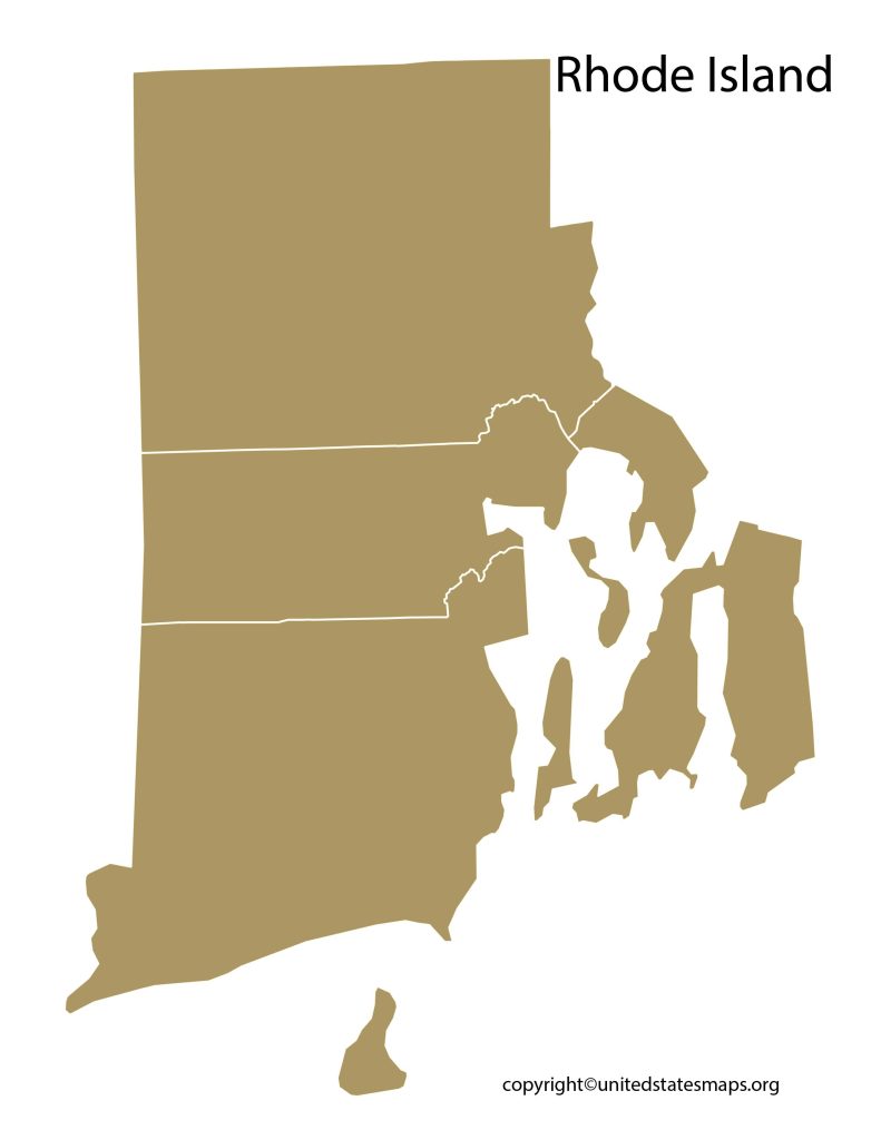 Rhode Island Map with Counties