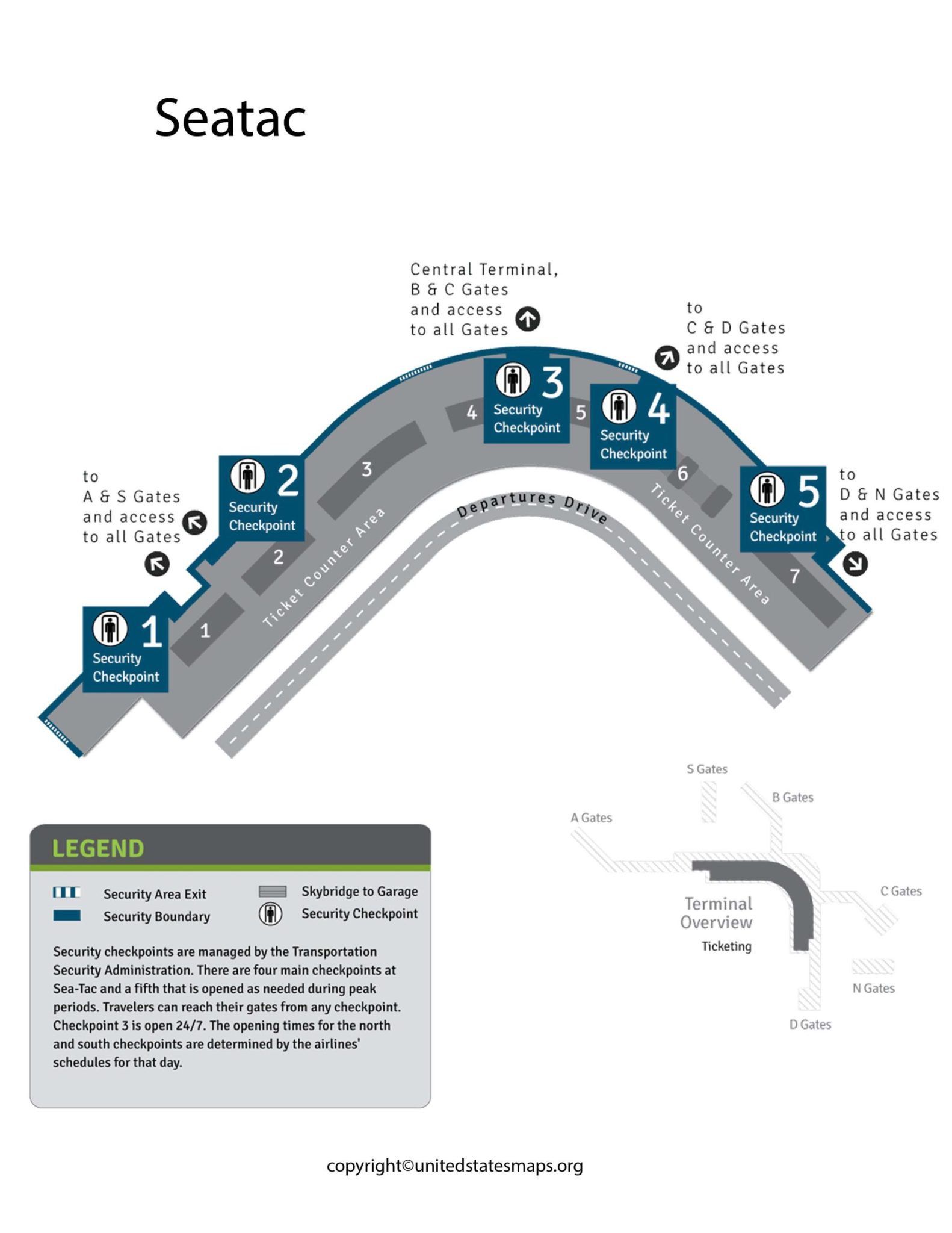 Seatac Airport Map | Seattle Tacoma Airport Map Terminals